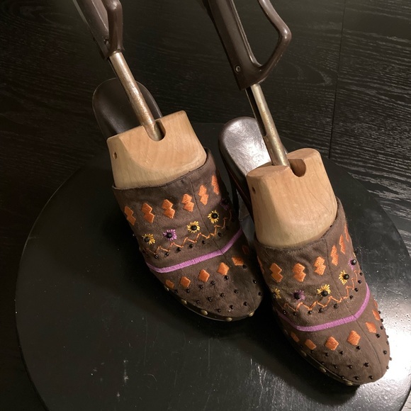 Colin Stuart Mule Clogs size 7 1/2 4”heel - Picture 3 of 7